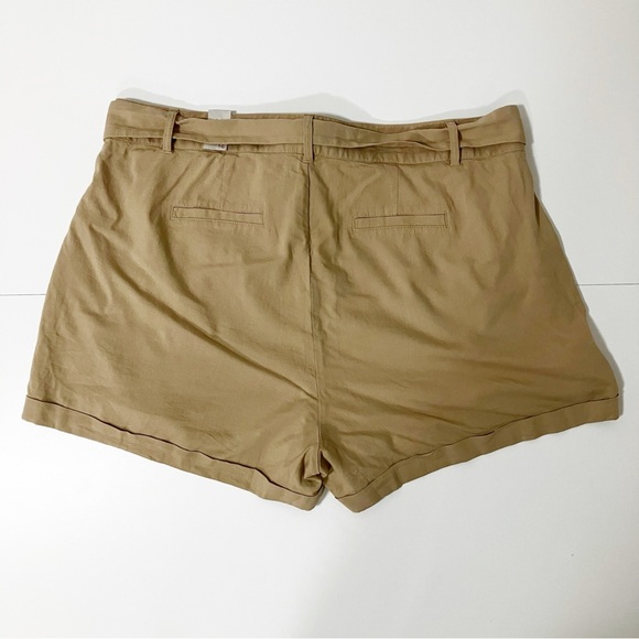 Torrid | Tan Linen Chino Shorts 16 - Picture 2 of 6